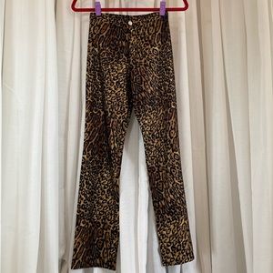 Vintage 70s High Waisted Cigarette Cheetah Pant❤️‍🔥🐆